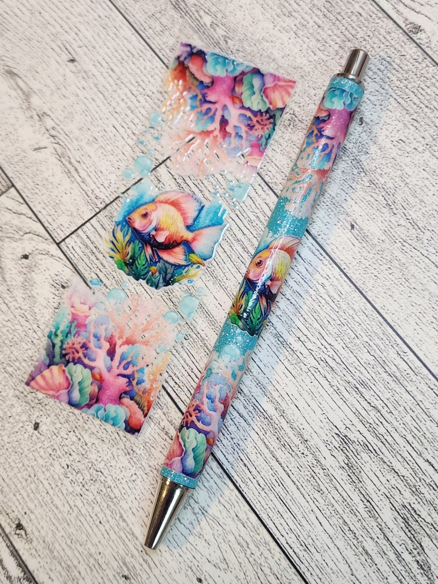 Glitter Refillable Pen, Retractable Ballpoint Pen