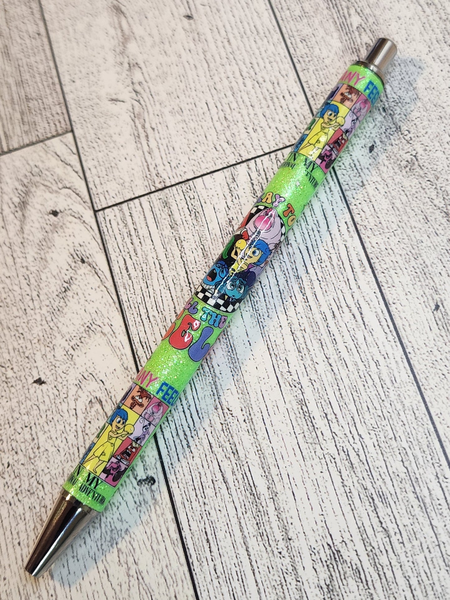 Glitter Refillable Pen, Retractable Ballpoint Pen