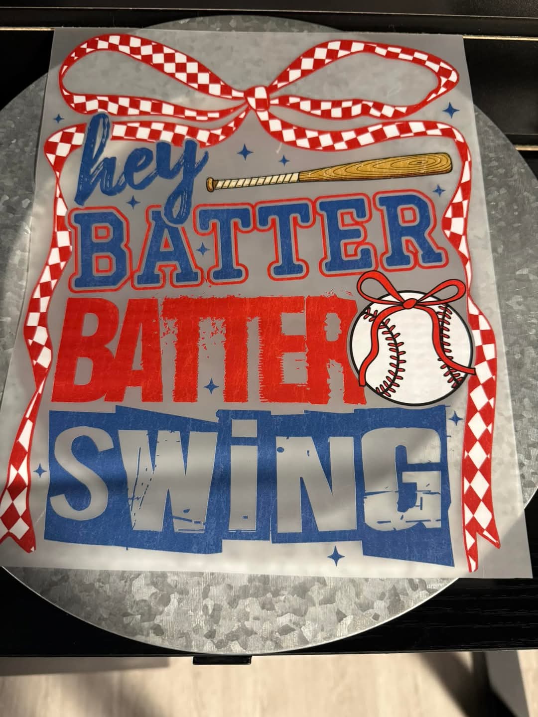 Hey Batter Batter Swing Baseball Transfer