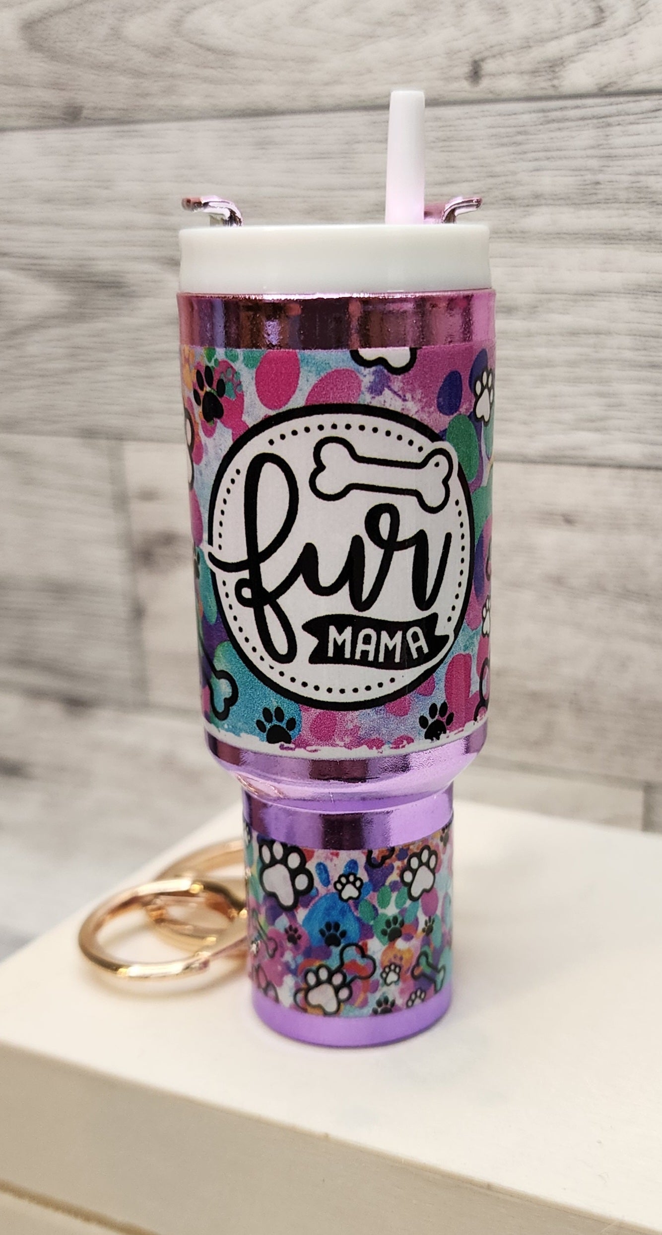 Mini Tumbler Chapstick Holder Keychain