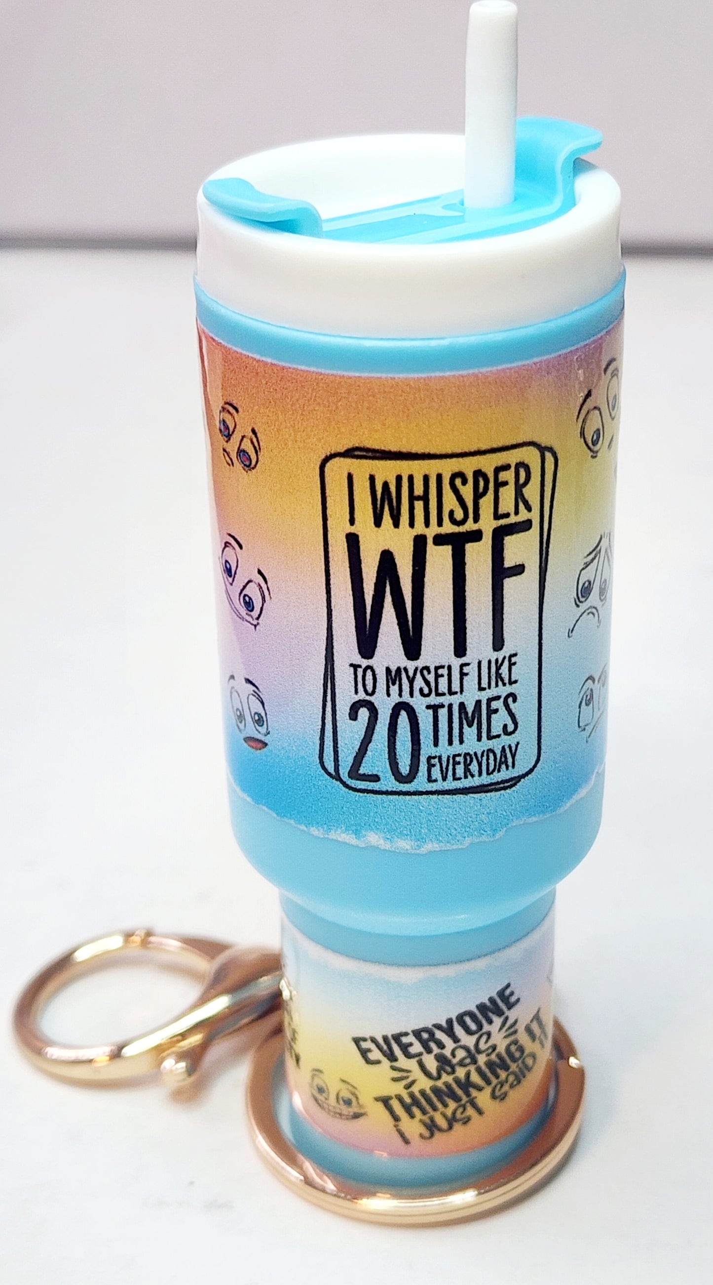 Mini Tumbler Chapstick Holder Keychain