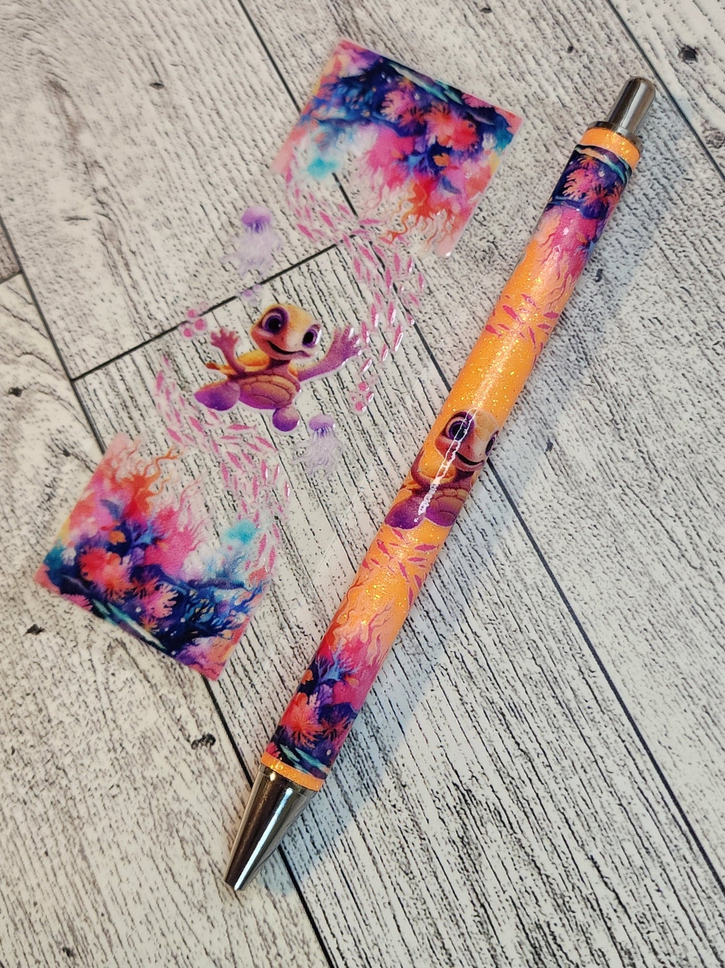 Glitter Refillable Pen, Retractable Ballpoint Pen