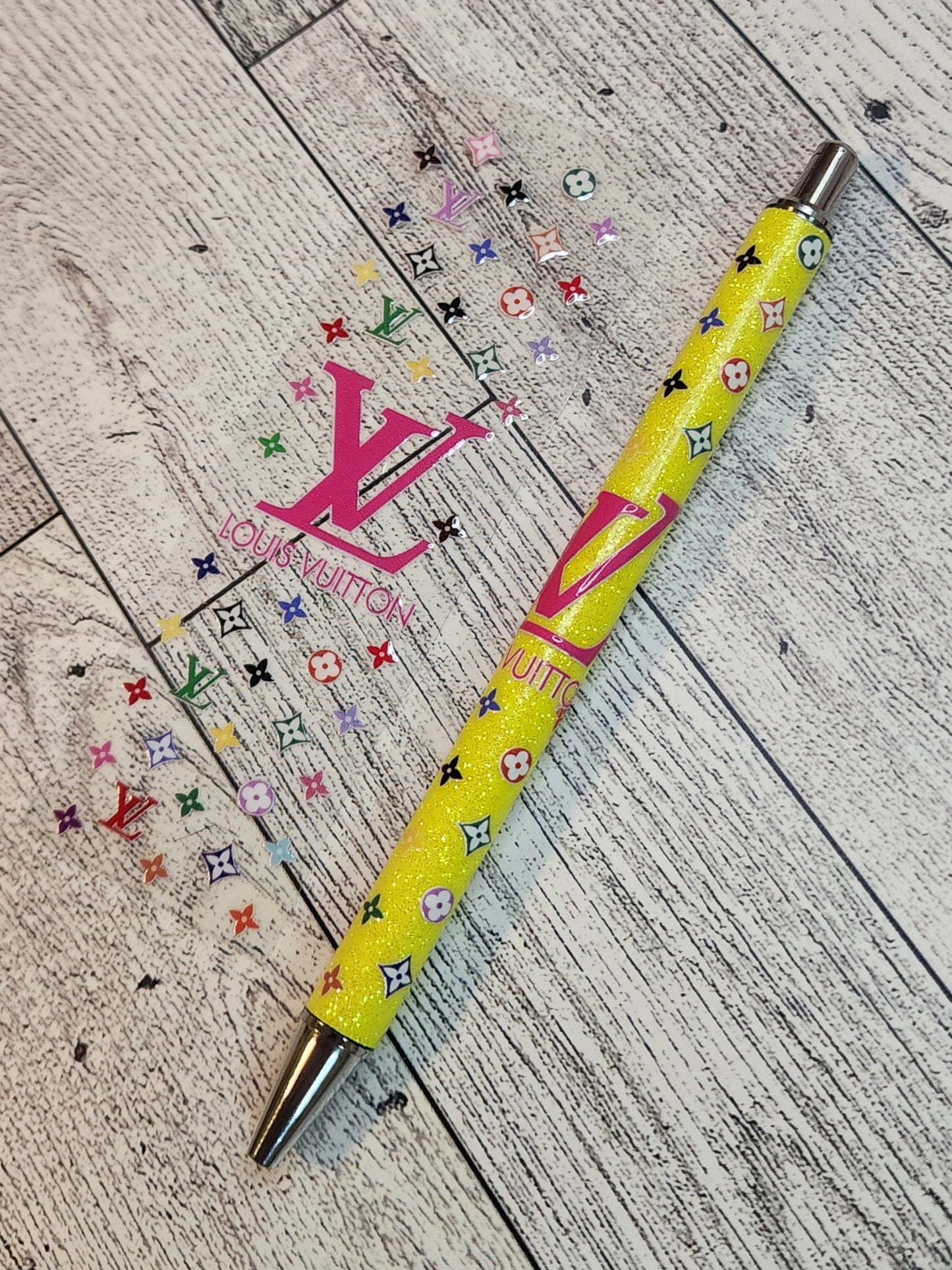 Glitter Refillable Pen, Retractable Ballpoint Pen
