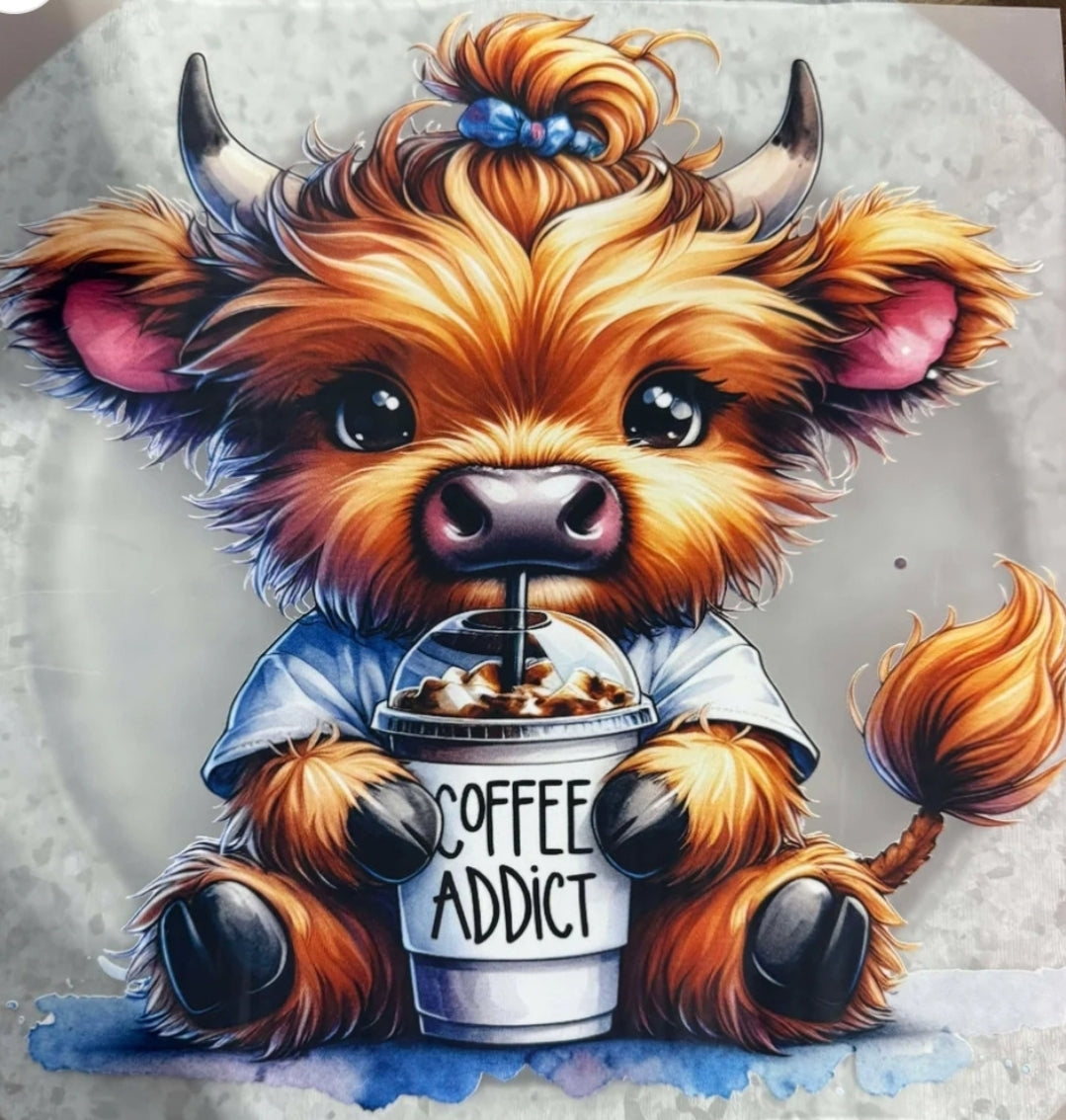 Heifer Coffee Addict Transfer