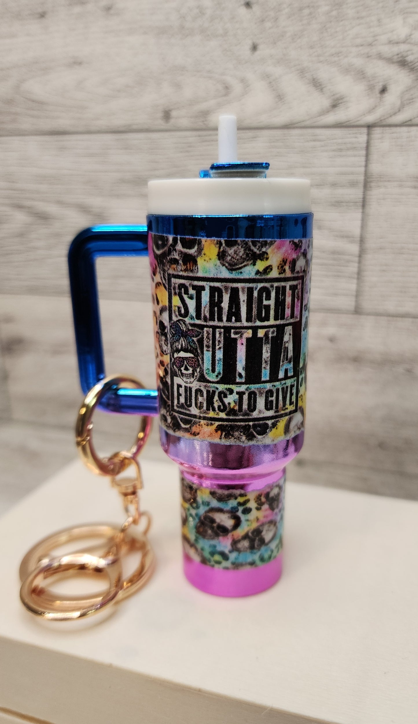Mini Tumbler Chapstick Holder Keychain